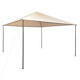 Gazebo Pavilion Tent Canopy 157.5"x157.5" Steel Beige