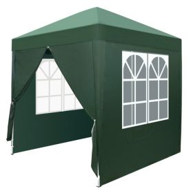 2 x 2m Two Doors & Two Windows Practical Waterproof Right-Angle Folding Tent Green