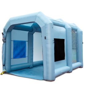 VEVOR Inflatable Paint Booth, 13x10x9ft Inflatable Spray Booth, 900W High Powerful Blowers Spray Booth Tent