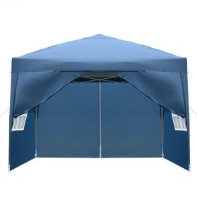 3 x 3m Two Doors & Two Windows Practical Waterproof Right-Angle Folding Tent Blue