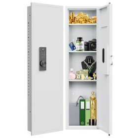 Didital Touch Panel In-Wall Safe,Hidden Wall Gun Safe for Rifles and Pistols with Adjustable Shelves