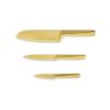 Thyme & Table 3-Piece Gold Knife Set with Protective Sheaths