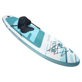 VEVOR Inflatable Stand Up Paddle Board, 10' x 33" x 6" Wide SUP Paddleboard with Removable Kayak Seat, Board Accessories, Pump, Paddle, Fin, Backpack