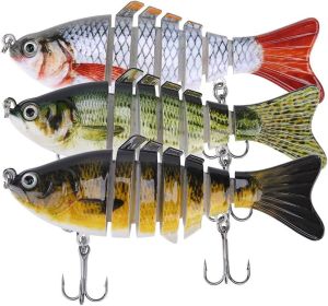 Lifelike Fishing Lures for Freshwater and Saltwater: Multi-Jointed Swimbaits and Crankbaits for Bass