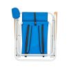 Portable High Strength Beach Chair with Adjustable Headrest Blue