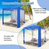 Outdoor Beach Canopy Tent with Detachable Sidewall and Folding Table