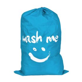 Clean Laundry Bags Nylon Travel Laundry Bag with Drawstring Machine Washable Dirty Clothes Organizer Bag Laundry Storage Bags for Laundry Hamper (Color: Blue)