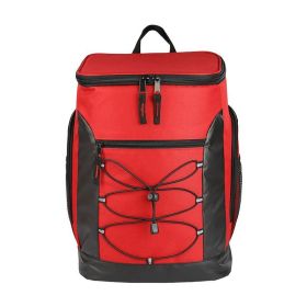 Backpack Cooler Thermo Bag Lunch Bento Ice Pack Outdoor Picnic (Type: Picnic Backpack, Color: Red)