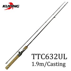 KUYING TETON 1.56m 1.8m 1.86m 1.9m 1.92m 1.98m Super Ultra Soft Light Baitcasting Casting Spinning Lure Fishing Rod Pole Combo (Color: TTC632UL)