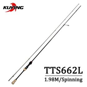 KUYING TETON 1.56m 1.8m 1.86m 1.9m 1.92m 1.98m Super Ultra Soft Light Baitcasting Casting Spinning Lure Fishing Rod Pole Combo (Color: TTS662L)