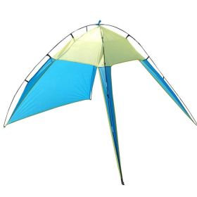 Camping Awning Tent Waterproof UV Canopy Tent Outdoors Tourist Tent Beach Shelter Sun Shade Tent For Fishing Camping Travel (Color: Sky Blue)