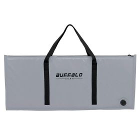 40"x17" Insulate Fish Cooler Bag Large Monster Leakproof Kill Bag Portable Waterproof Thermal Tote Fishing Tackle Storage Bags (Color: Light Grey)