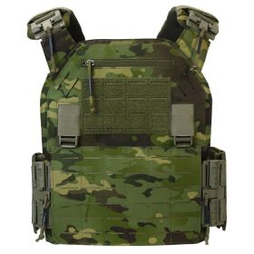 Qucik Release Full Protect Upgrated Laser Cutting plate carrier 1000D Nylong tactical vest (Color: MCTP)