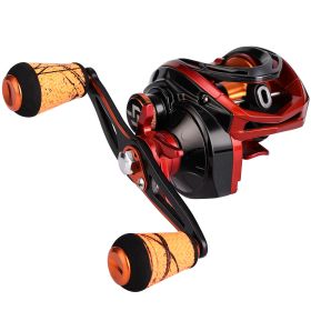 Sougayilang Baitcasting Reel 9+1BB Magnetic Brake System 8KG Max Drag Super Light Fishing Reel for Saltwater Freshwater Fishing (Use Mode: Left Hand, Color: Red)