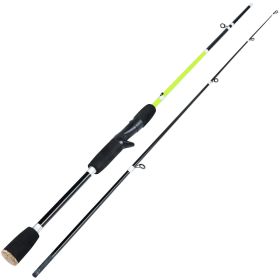 Sougayilang 2 Sections 1.8m Spinning Fishing Rod Casting Rods EVA Grip Smooth Transition Fishing Pole Travel Fishing Rod (length: 1.8 m, Color: green casting rod)