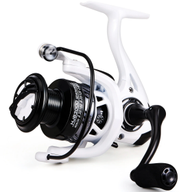 Sougayilang 2000 3000 Spinning Reel High Speed 5.2:1 Ratio Fishing Reel with Max Drag 8kg and EVA Handle Carp Reel (Spool Capacity: 3000 Series, Color: White)