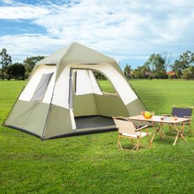 6 Person Camping Tent Setup in 60 Seconds with Rainfly & Windproof Tent with Carry Bag for Family Camping & Hiking (Color: As Picture)