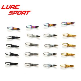 LURESPORT 12pcs/lot 20pcs/lot Stainless Steel Collapsible Hook Keeper Fishing Fly Rod Building Component Repair DIY Accessory (Color: 20pcs Mix Color)