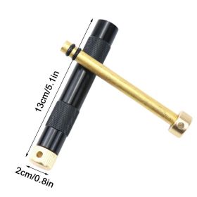 Metal Fire Piston Fire Starter Piston Fire Starter Camping Fire Starters Outdoor Camping Gear Metal Fire Rod For Survival Hiking (Color: Black)