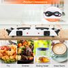 2000W Electric Dual Burner Portable Coil Heating Hot Plate Stove Countertop RV Hotplate with 5 Temperature Adjustments Portable Handles