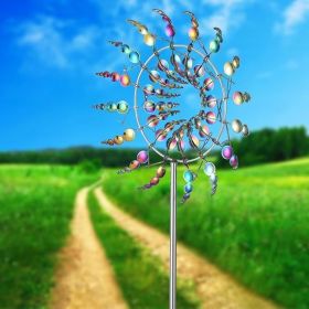 Magical 3D Wind Spinners Outdoor, 360 Metal Windmills For Yard Garden (model: Colorful)