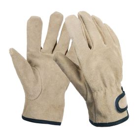 Heat/Fire Resistant Mittens Outdoor Warm Gloves for BBQ Oven Fireplace (Type: Gloves, Color: Khaki)