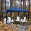 10 x 10 Feet Outdoor Pop-up Patio Canopy for  Beach and Camp